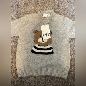 Brand new with tags! Zara Kids  Teddy Bear Sweater, Ages 3-4, 104 CM